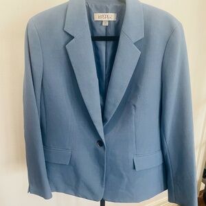 Kasper, Size 14, Blue Single Button, Blazer